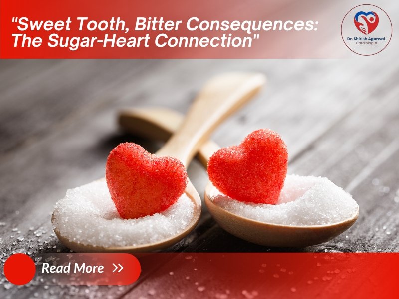 Two wooden spoons filled with sugar and red heart shapes symbolizing the sugar-heart connection